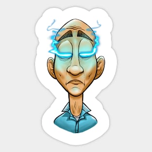 Sci fi character blue eyes Sticker